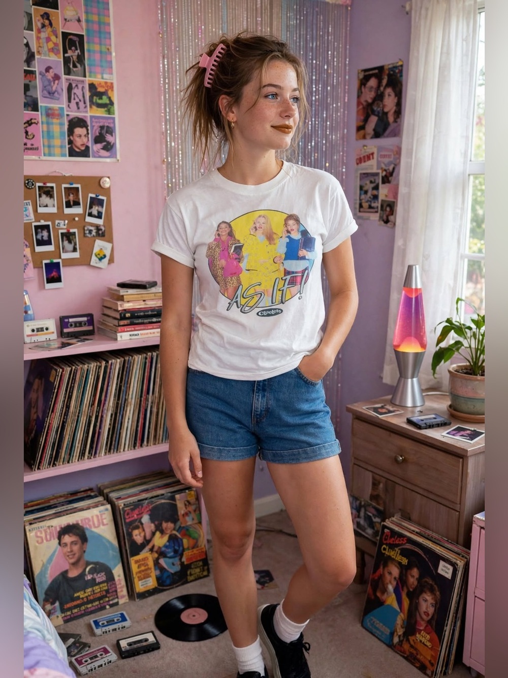 White 'As If!' Graphic Kids T-Shirt